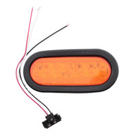 Peterson V821KA-7 6.5" Amber Oval LED Front & Rear Turn Signal Light for Trailer