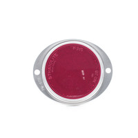 Peterson V472R Red 4.5" x3.75" Aluminum Oval Red Reflector Low Profile Rustproof