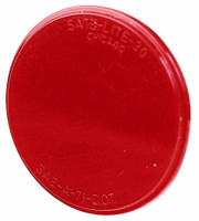 Peterson V475R Red 3-3/16" Round Quick-Mount Reflector w/ Adhesive Backing