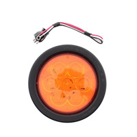 Peterson V826KA7 4" Round Amber LED Front Rear Turn Signal Light Grommet Mount