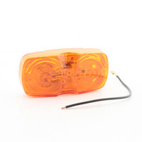 Peterson 138A Amber 4" Dual Bulls-Eye Clearance Light w/ Permastat Cast Housing