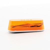 Peterson V136A Amber 3.5" Oblong Clearance Side Marker Light Thin Surface Mount