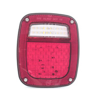 Peterson V845 6.76" Red Clear Rectangular Rear Combo Light for Trailer Wagon