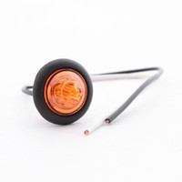 Peterson 181KA Amber LED Round 3/4" Clearance Side Marker Light Stripped Leads