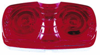 Peterson V138R Red Double Bulls-Eye Clearance & Side Marker Light 2-Bulb Acrylic