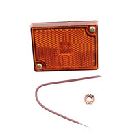 Peterson V114A Amber 2.75" Clearance Side Marker Light Stud-Mount w/ Reflex