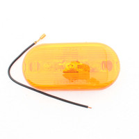 Peterson V135A Amber 4-1/8" Oblong Clearance Side Marker Light 2-Bulb w/ Reflex
