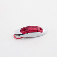 Peterson 168XRMV Red 3.95" Oblong LED Marker Clearance w/Chrome Bezel Multi-Volt