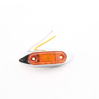 Peterson 168XAMV Amber 3.95 Oblong LED Marker Clearance +Chrome Bezel Multi-Volt