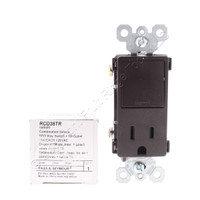 Pass & Seymour Legrand Brown Combination 3-Way Toggle Switch Tamper Resistant Receptacle 15A Outlet RCD38TR