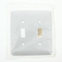 Mulberry Princess White Wrinkle 2-Gang Painted Metal Toggle Switch Cover Wallplate Switchplate 75072
