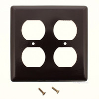General Electric - Brown 2 Gang 2 Duplex Receptacle Thermoset Wallplate