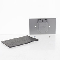 Leviton 4952-2 Gray Outdoor 20A Locking Receptacle Weatherproof Outlet Cover