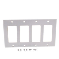 Leviton Gray Decora 4-Gang Wallplate GFCI GFI Cover 80412-GY