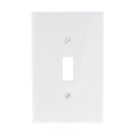 Leviton White UNBREAKABLE Midway Switch Cover Wallplate Thermoplastic Nylon Switchplate PJ1-W