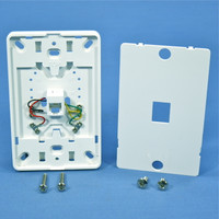 Leviton White Phone Jack Mounting Plate Wall Mount Type 630A Telephone 40214-W