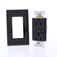 Eaton Brown GFCI Self-Test Duplex Receptacle 5-15R 15A SGF15B