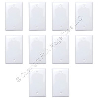 10 Eaton White 1-Gang Standard Blank Thermoplastic Unbreakable Wallplates 5129W