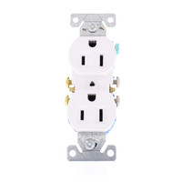 Eaton White Duplex Outlet Receptacles Auto-Grounding NEMA 5-15R 15A Bulk 270-9W