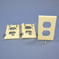 3 Cooper Almond UNBREAKABLE Thermoplastic Nylon Receptacle Wallplates 5132A