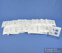 20 Leviton MIDWAY 2-Gang White Duplex Receptacle Wallplate Outlet Covers 80516-W