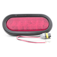 Peterson 820KR7 Red Oval LED Stop Turn Tail Lights Grommet Mount Kit