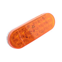 Peterson 821A22 Amber 6" Oval LED Stop Turn Park Tail Light Grommet Mount