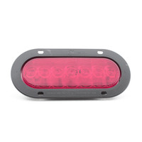 Peterson 822R7 Red LumenX Oval LED Stop Turn Tail Light PL3 Housing Flange Mount