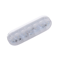 Peterson 821C7 Clear LumenX Oval LED Back-Up Light Grommet Mount 6.5" x 2.25"