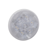 Peterson 826C7 Clear LumenX 4" Round LED Back-Up Light PL3 Grommet Mount