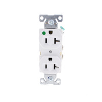 Eaton White HOSPITAL GRADE Duplex Receptacle Outlet NEMA 5-20R 20A 125V 8300W
