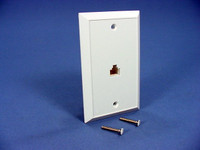 Leviton White Telephone 8-Wire RJ-45 Type 625B4 Phone Jack Wall Plate 4625B-48W