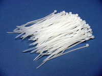 100 Leviton White Organizing Fastening Plastic 4" Cable Zip Wire Ties Nylon 12540-4WH