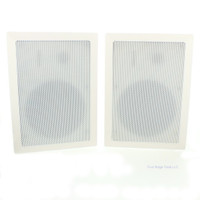 PAIR White Leviton 100 Watt In-Wall 90 DB 8 OHM 5,000hz Stereo Speakers 40890-WS