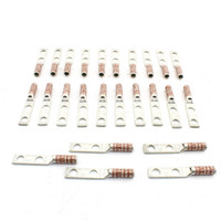 25 Hubbell Bonding Grounding Compression Lugs 2AWG 3/8" Holes 1" Spacing Brown #10 Die HGBL02DB (Burndy YAZ2C-2TC38)