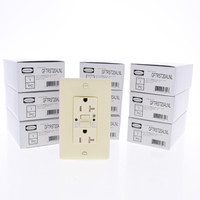10 Hubbell GFTRST20ALNL 20A Almond Self-Testing GFCI 5-20R GFI Nightlight Tamper Resistant Outlet Receptacles