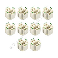 10 Leviton Compact Fluorescent Lampholders Light Sockets Screw Down G24q-2 26725-4A2