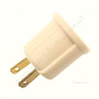 Ace Ivory Beige Plug-In Light Socket Outlet Adapter Lamp Holder Plug Bulk 31176