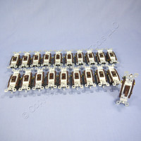 20 Leviton Brown 3-Way Toggle Wall Light Switches 15A 120V Residential 1453-2