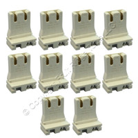 10 Leviton Fluorescent Lampholders T-8 T-12 Medium Bi-Pin Socket Shunted 23150