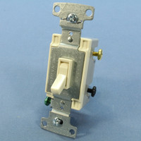 Hubbell Lt Almond 4-Way Framed Toggle Wall Light Switch Residential 15A RS415LA