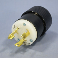 Hubbell Bryant White Locking Plug NEMA L6-30P Twist Lock Turnlok 30A 250V L630P