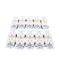 10 Bryant CBRS15LATR Light Almond Commercial TR Smooth Face 5-15R Duplex Outlets