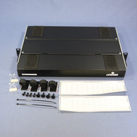 Leviton Black 24-Port 1RU Unloaded SC ST Fiber Optic Patch Panel Rack Mount Enclosure 5P330-AA