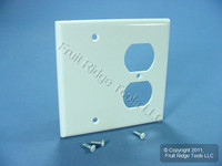 Leviton White EXTRA DEEP Combination Duplex Receptacle Outlet Cover and Blank Wall Plate 88308