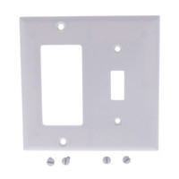 Cooper White Decorator GFCI Switch Cover Receptacle Thermoset Plastic Wallplate Switchplate 2153W