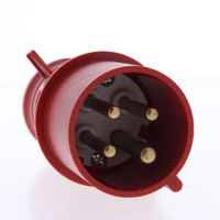 Leviton Industrial Grade Pin & Sleeve Splashproof Plug 32A 380/415V SP432P6