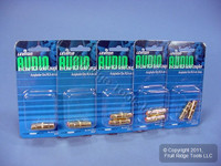 10 Leviton GOLD RCA Coupler Jacks Female/Female In-Line Splicer C5255-GO