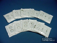 10 Leviton White Switch Plates Duplex Receptacle Outlet Cover Wallplate Switchplate 88021