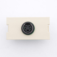 Leviton Ivory MOS S-Video 1-Unit Jack Wallplate Filler Insert Module 41291-1VI